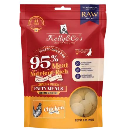 Kelly & Co's Patty Meals Chicken for Dogs 226g