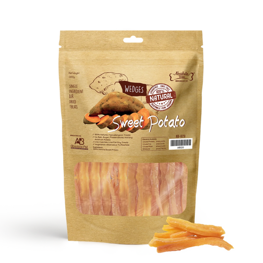 Absolute Bites Single Ingredient Air Dried Treats for Dogs - Sweet Potato (300g)