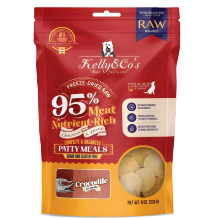 Kelly & Co's Patty Meals Crocodile for Dogs 226g