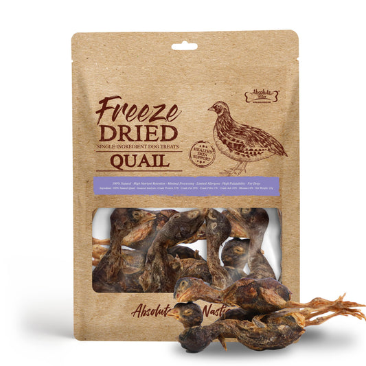 Absolute Bites Single Ingredient Freeze Dried Dog Treats - Quail (25g)