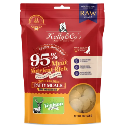 Kelly & Co's Patty Meals Venison for Dogs 226g x 2 Packets