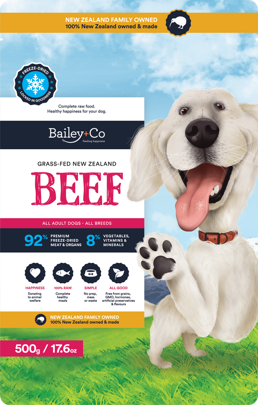 Bailey & Co New Zealand Grass-Fed Beef for Dogs 500g / 1.2kg