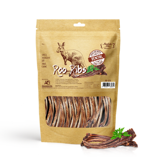 Absolute Bites Single Ingredient Air Dried Treats for Dogs - Roo Ribs (90g)