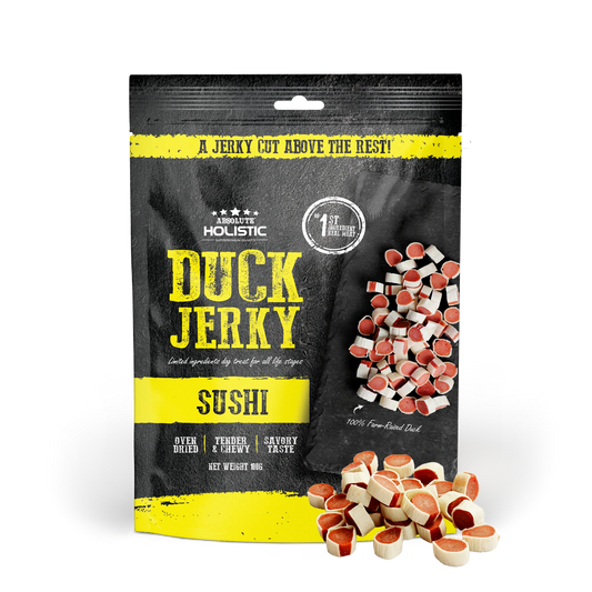 Absolute Holistic Grain Free Treats for Dog - Duck Jerky Sushi (100g)