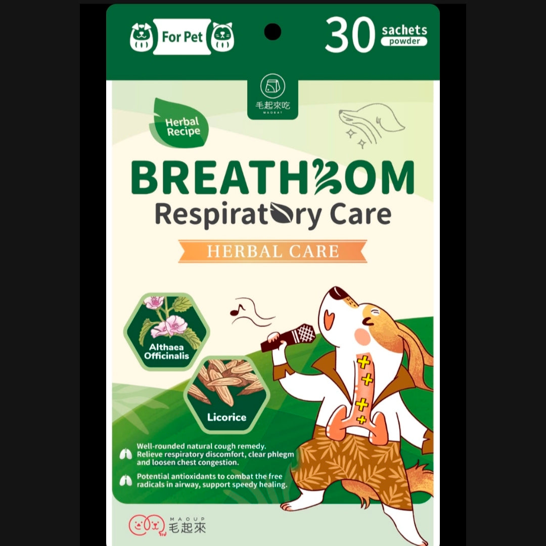 MAOUP Brealtheom Respiratory Care for Cats & Dogs - 30 Sachets