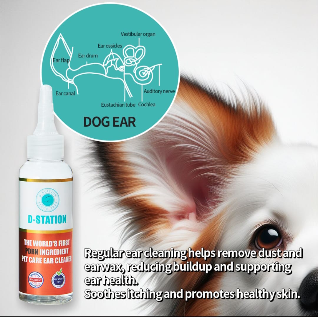 D-Station PDRN Pet Ear Cleaner for Dogs and Cats