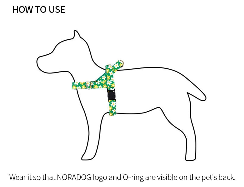 NORADOG Easy Harness - Picnic (Green)