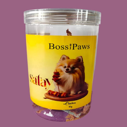 Bossipaws Dehydrated Chicken Satay Treat for Dogs 80g