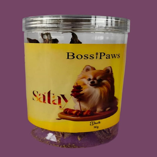 Bossipaws Dehydrated Duck Satay Treat for Dogs 80g