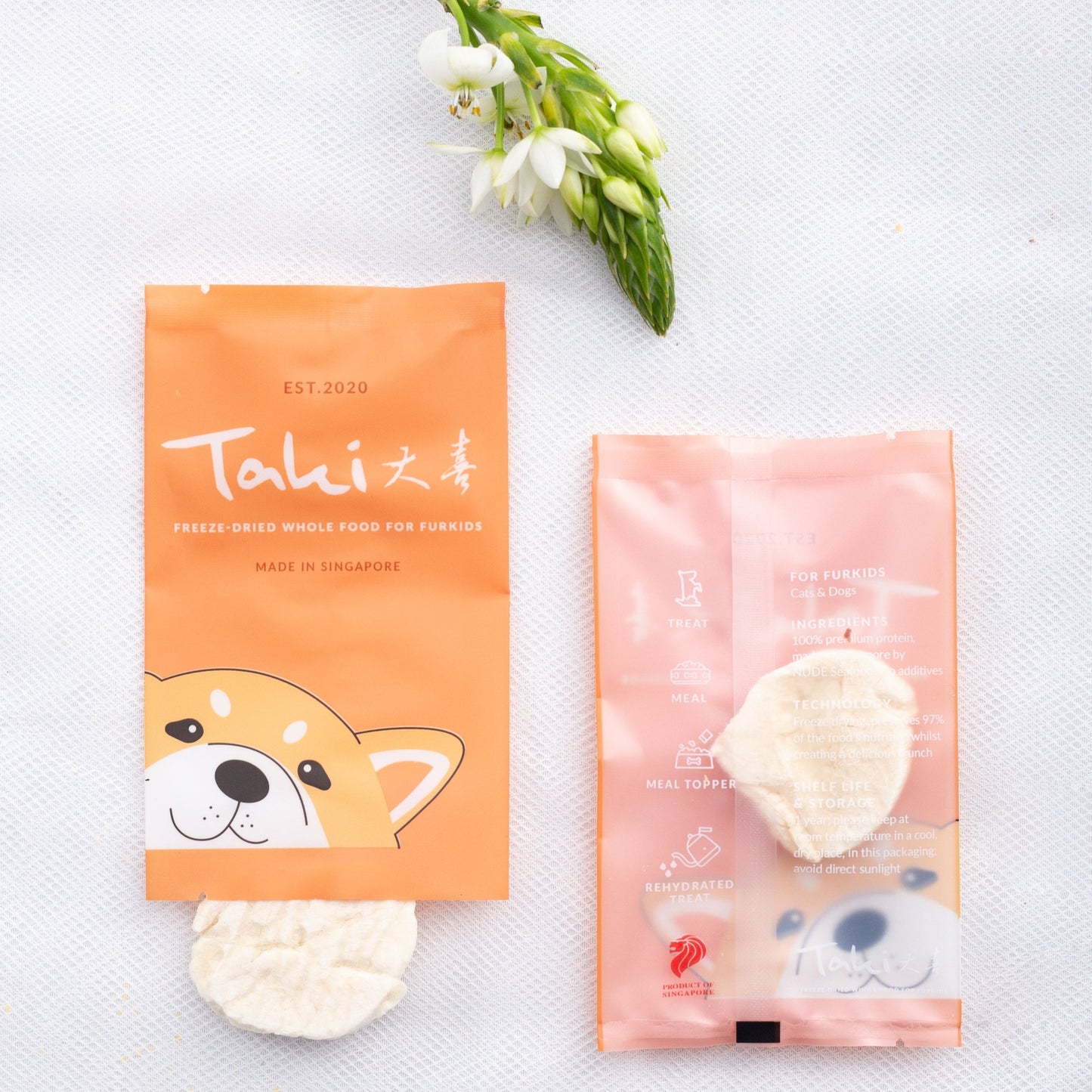 Taki's Hokkaido Scallop Freeze-Dried Treat 3.5g x 8 convenient packets