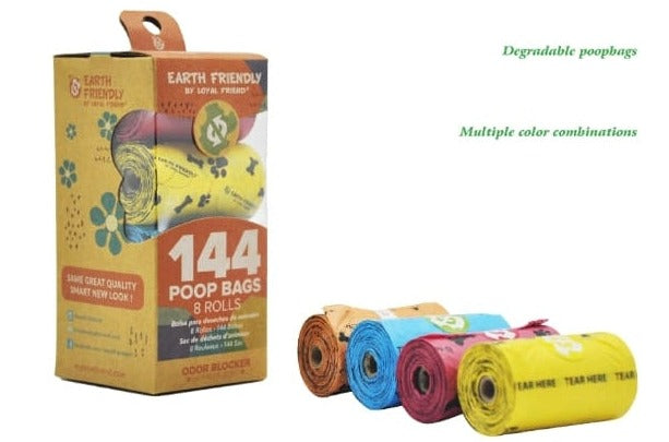 Earth Friendly Poop Bag for Dogs (144pcs/8 Rolls)