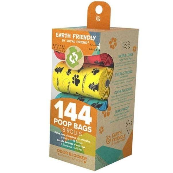 Earth Friendly Poop Bag for Dogs (144pcs/8 Rolls)