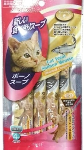 Pet Village Cat Treat Salmon Mousse (Hairball Control) 14g x 4