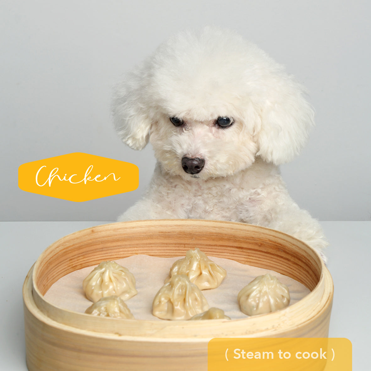 BossiPaws Dim Sum Xiao Long Bao Chicken Grain-Free Frozen Dog Treats 300g