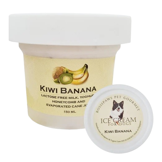 BossiPaws Ice-cream Kiwi and Banana Frozen Dog Treat 200ml