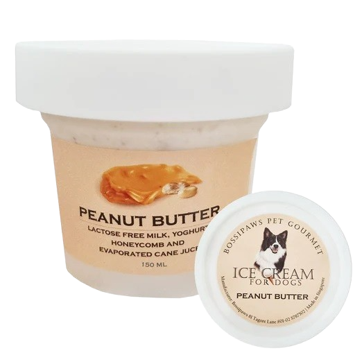 BossiPaws Ice-cream Peanut Butter Frozen Dog Treat 200ml