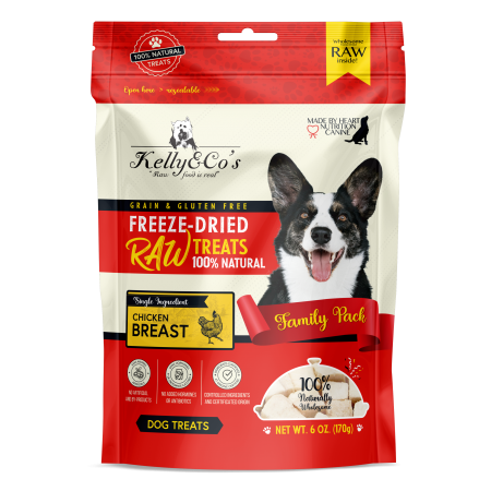 Kelly & Co's Single Ingredient Raw Chicken Breast Treats for Cat & Dog 170g