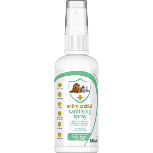 Lillidale's Antimicrobial Sanitising Spray for Cats & Dogs 65ml