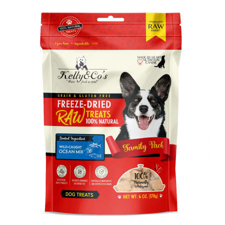 Kelly & Co's Single Ingredient Freeze-Dried Raw Ocean Mix Treats for Cats & Dogs 170g