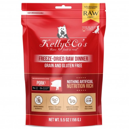 Kelly & Co's Raw Dinner Pork with Mixed Fruits and Vegetables for Dog 156g