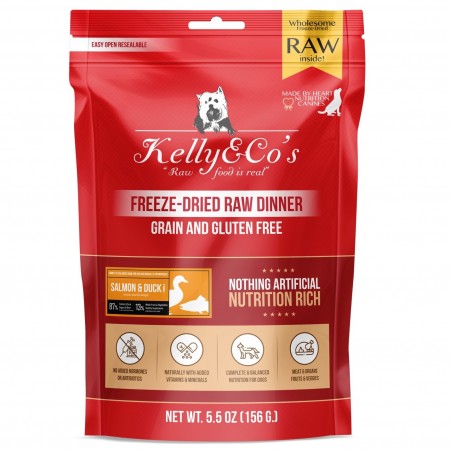 Kelly & Co's Raw Dinner Salmon & Duck with Mixed Fruits and Vegetables for Dog 156g