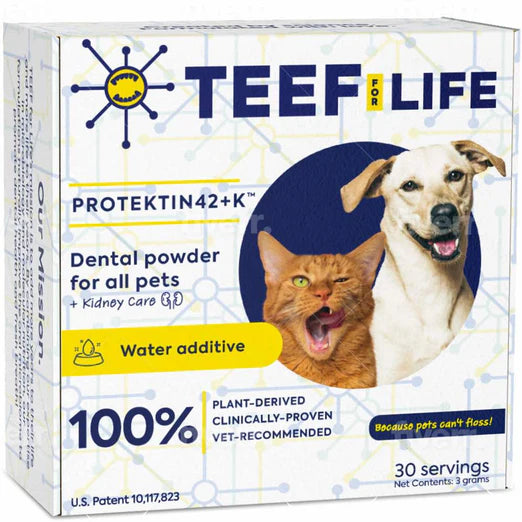 Teef! Protektin42+K Prebiotic Dental Powder Water Additive For Cats & Dogs 3g