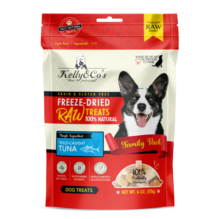 Kelly & Co's Single Ingredient Freeze-Dried Raw Tuna Treats for Cats & Dogs 170g